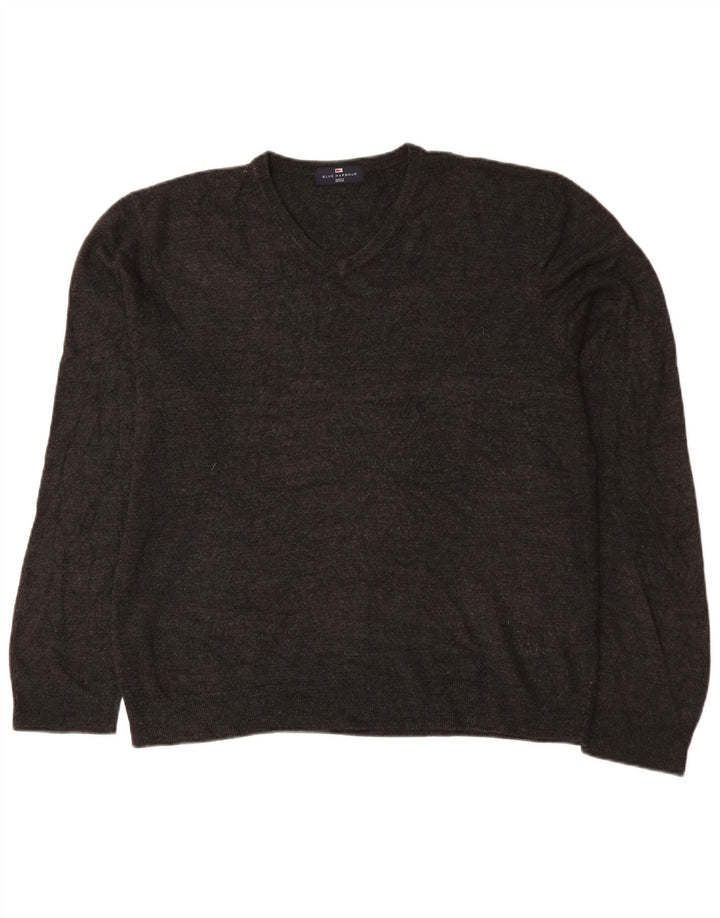 Marks & Spencer Pull Blue Harbor Col V Homme XL Gris Acrylique