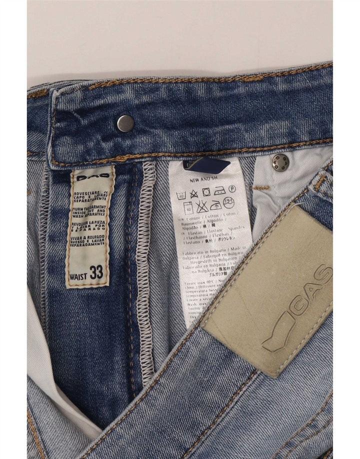 Gas Short en Jean Homme W33 Bleu Moyen Coton