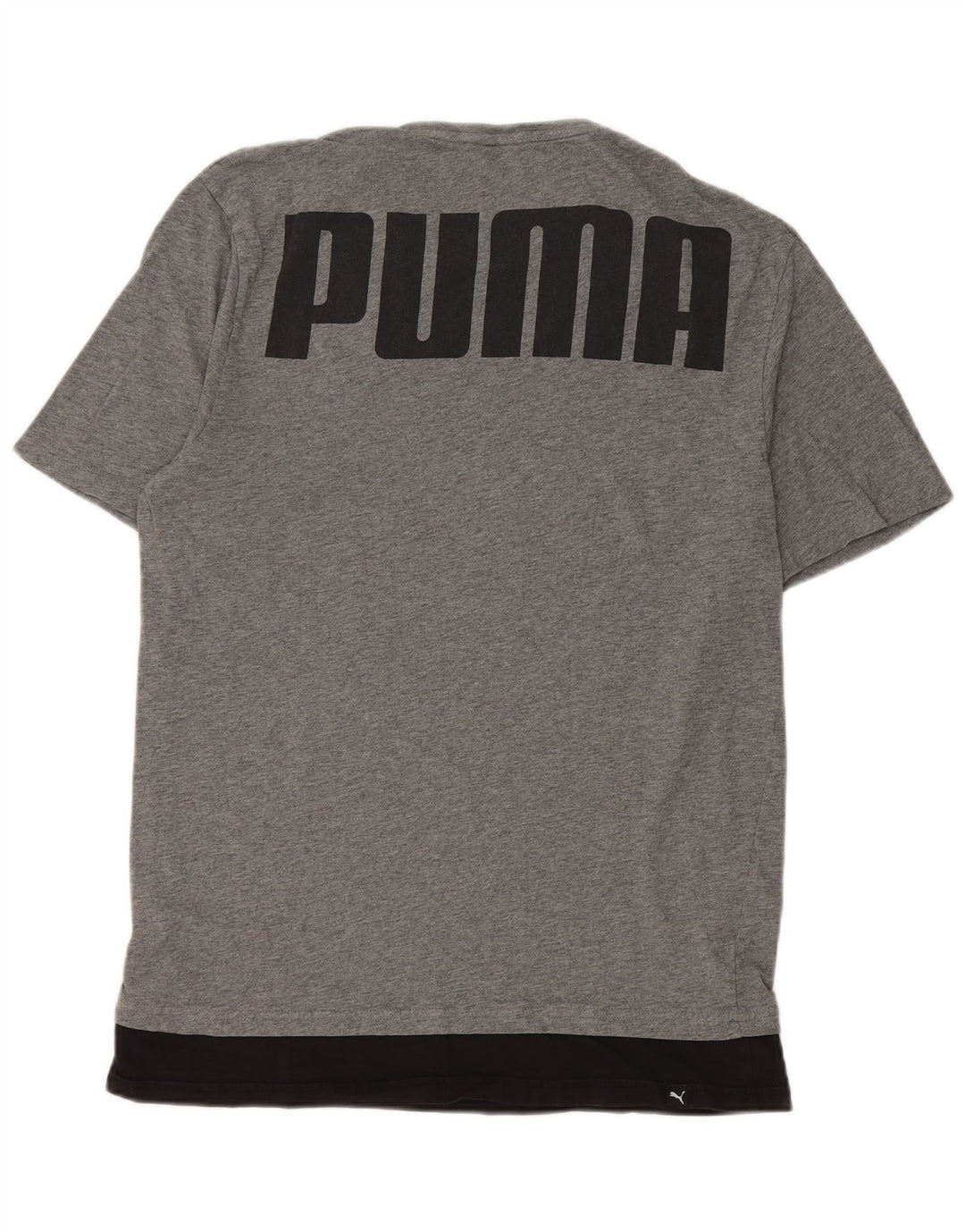 Puma Tee-Shirt Graphique Homme Gris Moyen Colourblock Cotton