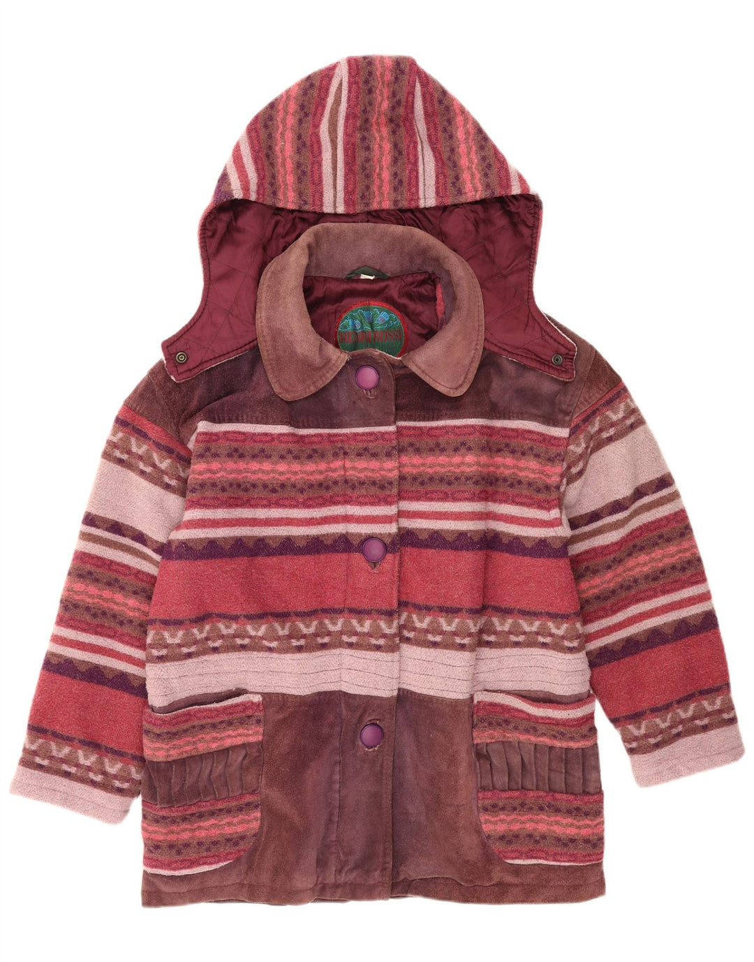 Henri Rossi Veste coupe-vent femme EU 42 Grand cuir multicolore