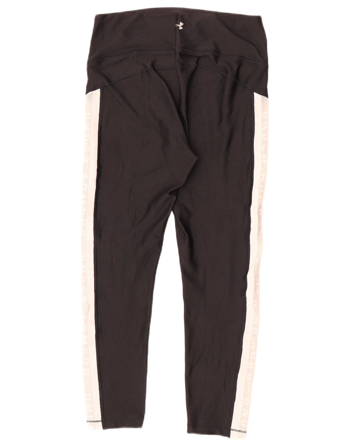 Under Armour Legging Capri Graphique Femme UK 12 Noir Moyen Colorblock