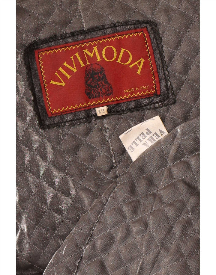 veste militaire surdimensionnée à double boutonnage vintage pour femmes IT 42 Noir moyen