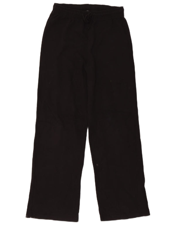 Zara Pantalon de survêtement pour femme UK 12 Coton noir moyen