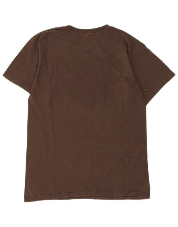 Hard Rock Cafe Hommes Boston Graphique T-Shirt Haut Petit Coton Marron