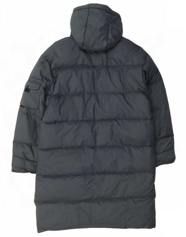 Diadora Manteau rembourré à capuche pour homme UK 40 Large Bleu Marine Polyamide