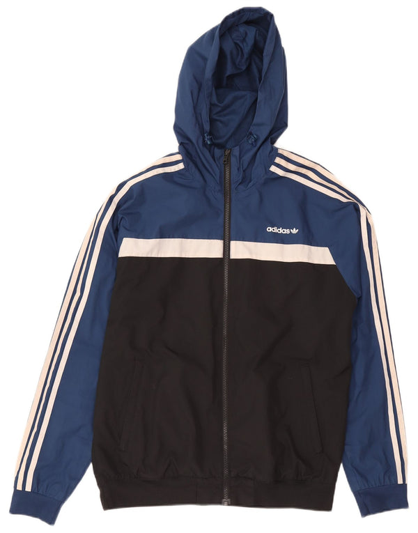 Adidas Veste de survêtement à capuche pour homme Bleu moyen Polyester colour block