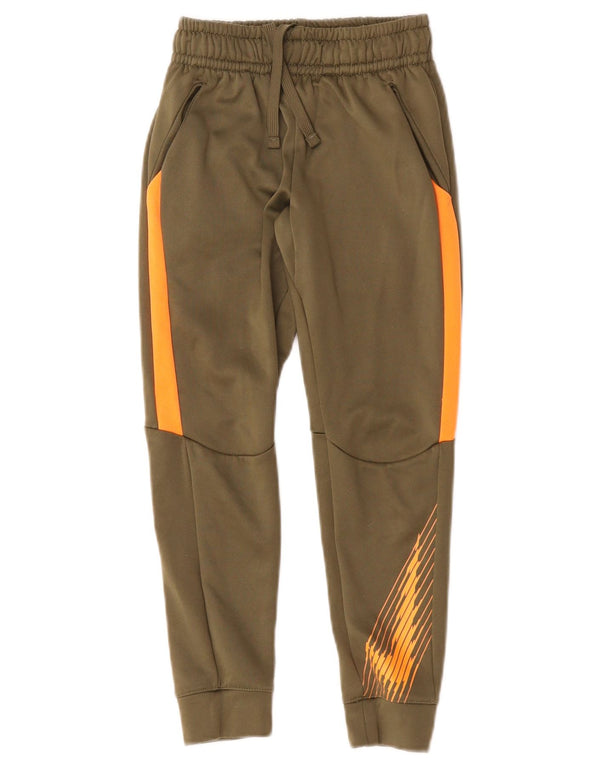 Nike Pantalon de survêtement Dri Fit pour garçon 6-7 ans XS Kaki Colourblock