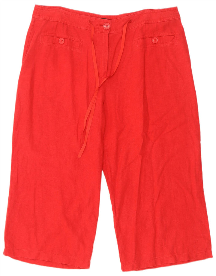 Marks & Spencer Bermuda pour femme UK 16 Large W34 Lin rouge