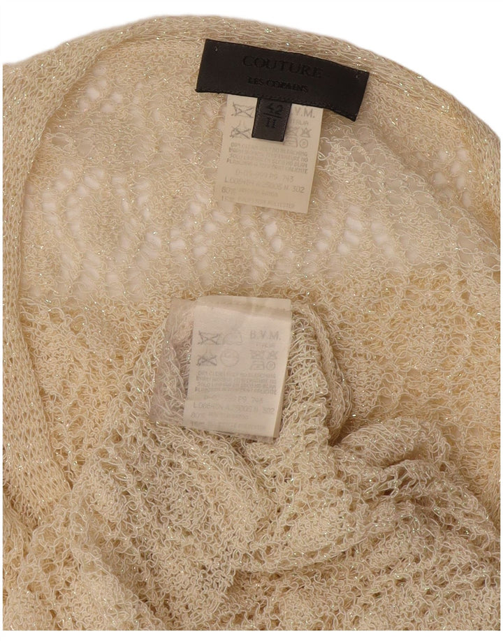 Les Copains Cardigan transparent pour femme IT 42 Medium Off White