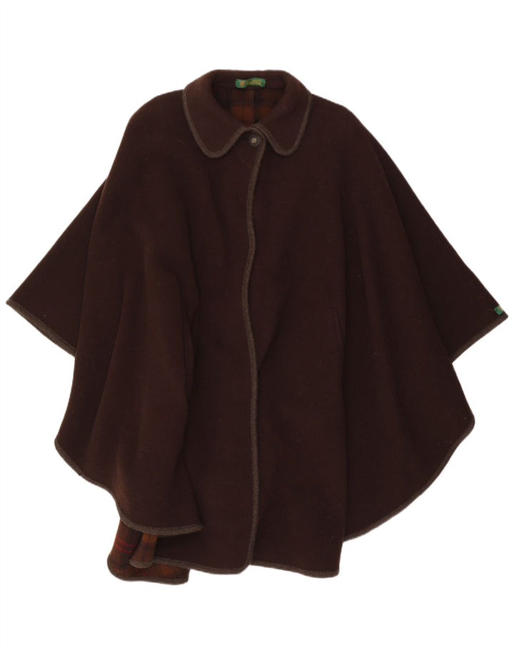 Tyroland Manteau capelet coupe ample pour femme IT 44 laine marron moyen