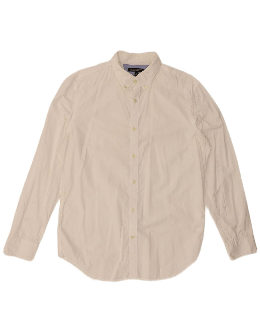 BANANA REPUBLIC Chemise ajustée sur mesure pour homme en coton blanc Taille L