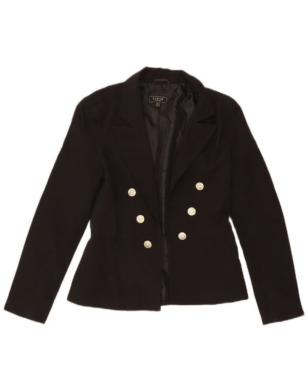 Lipsy Veste blazer ouverte pour femme UK 8 Small Noir Polyester