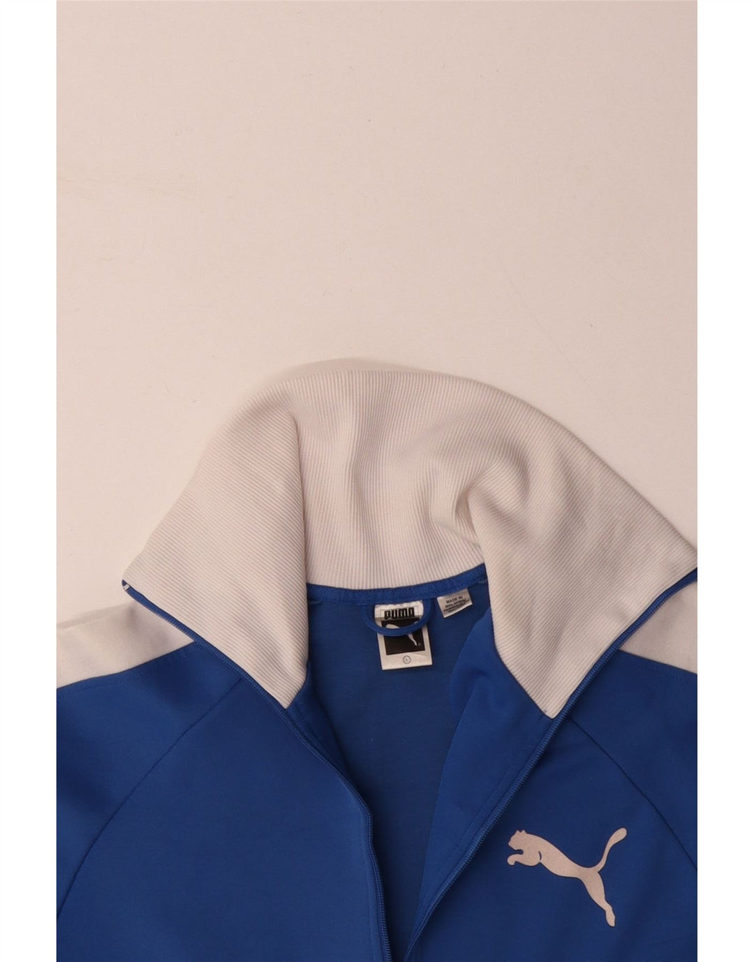 PUMA Veste de survêtement graphique pour femme UK 16 Large Bleu Colorblock