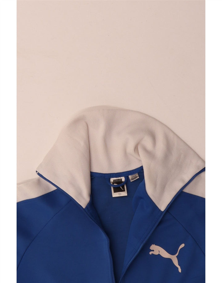 PUMA Veste de survêtement graphique pour femme UK 16 Large Bleu Colorblock