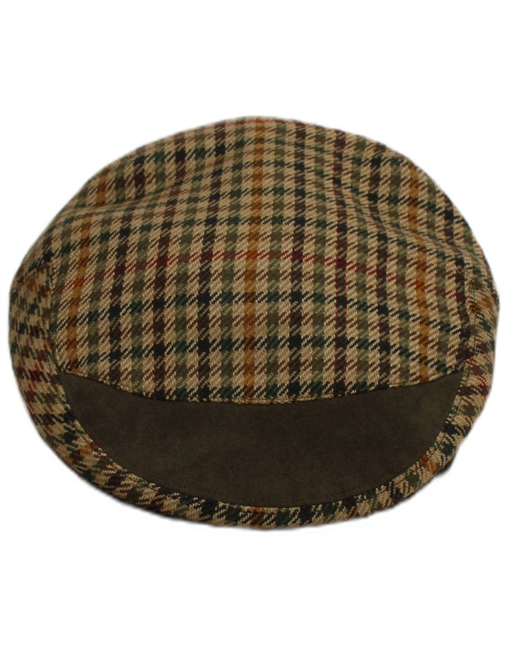 JOHN WHITE AND SON Mens Geometrical Flat Cap Large Khaki Classic