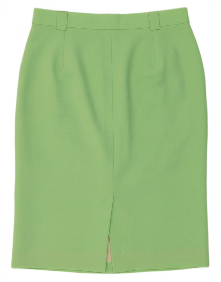 VINTAGE Womens Pegged Pencil Skirt UK 14 Medium W30  Green Polyester