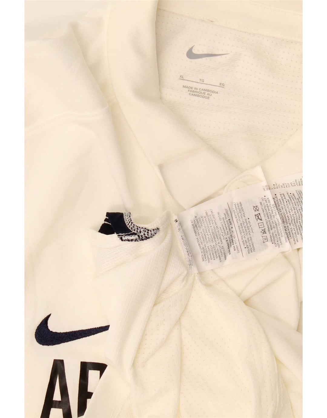 Nike Polo Graphique Homme XL Blanc Cassé Polyester