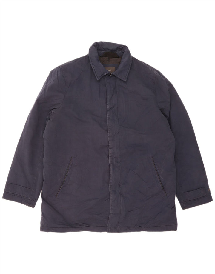 Marks & Spencer Veste coupe-vent pour homme UK 40 Large Bleu marine Polyester