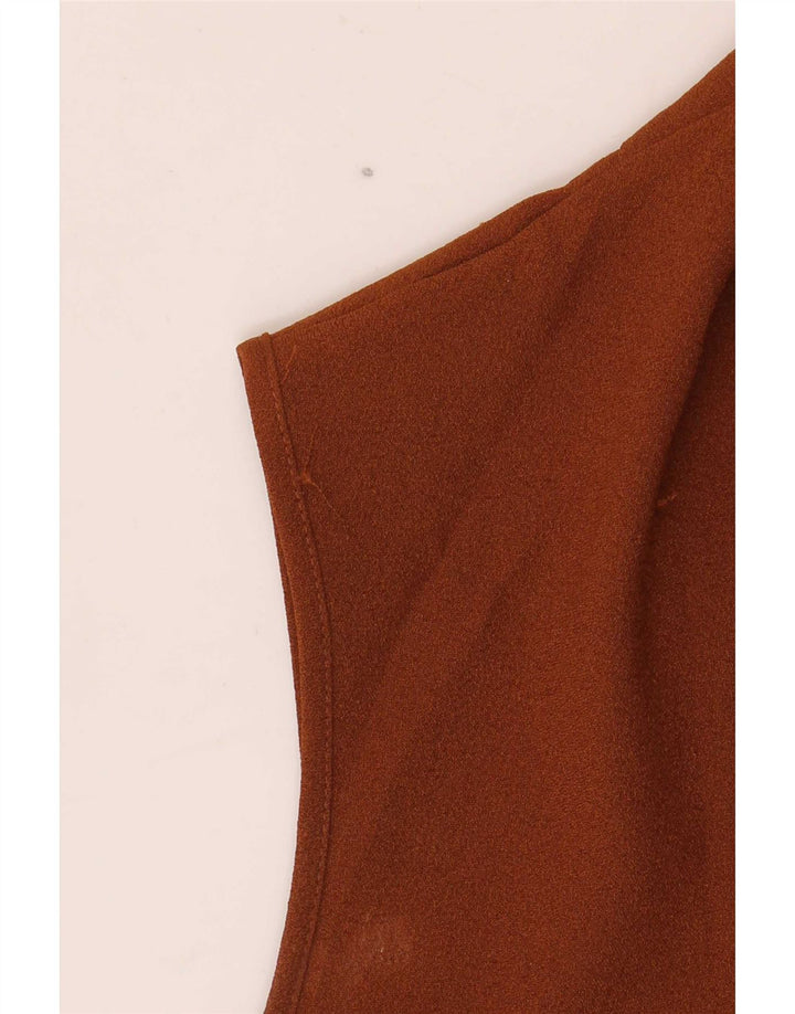 Next Robe fourreau sans manches pour femme UK 46 Large Marron Polyester