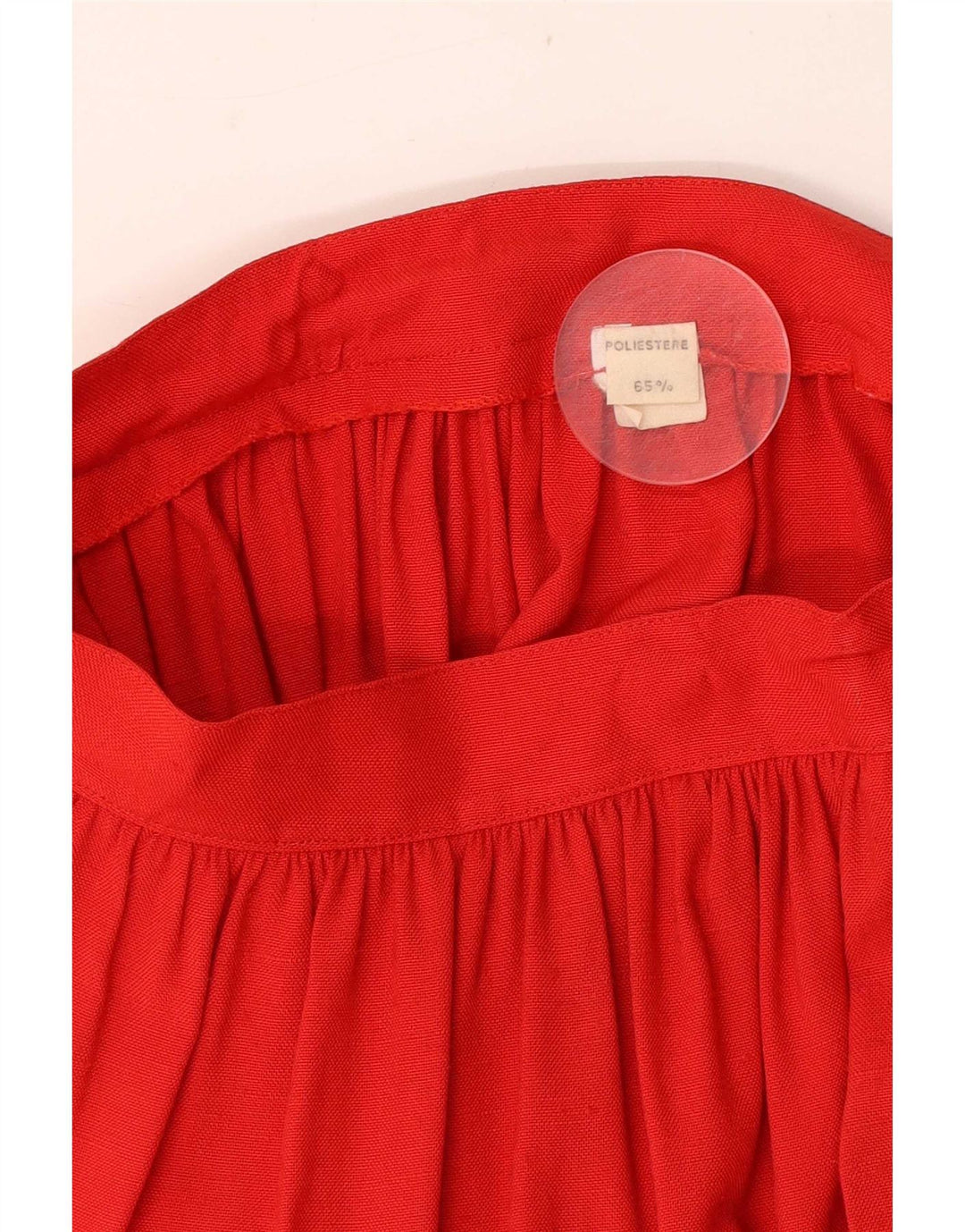 jupe trapèze femme vintage W25 XS Polyester rouge