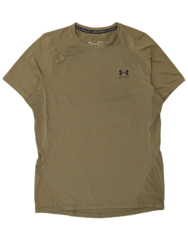 Under Armour Heat Gear T-Shirt Haut Homme Kaki Polyester