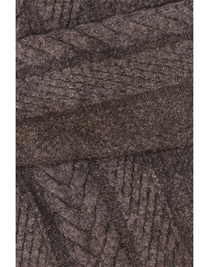 Zara Pull ras du cou pour homme en acrylique moucheté grand gris