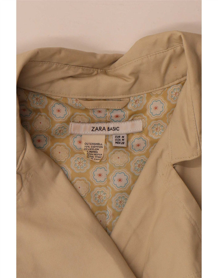 Zara Trench Femme UK 14 Coton Beige Moyen