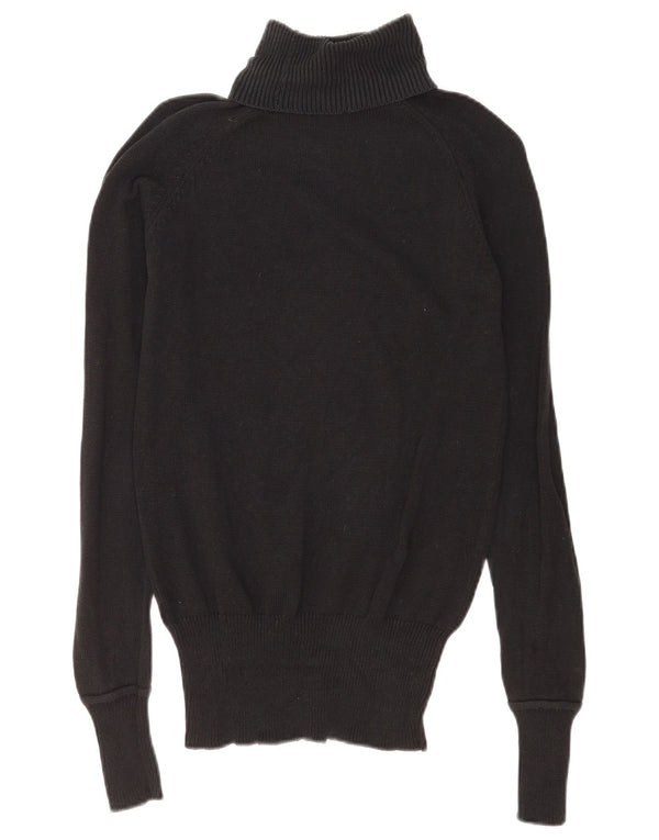 Zara Pull col roulé pour femme UK 14 en coton bleu marine moyen