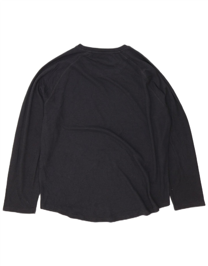 Crew Clothing Haut à manches longues pour homme en coton noir 2XL