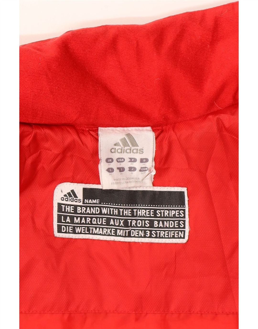 Adidas Veste matelassée pour homme UK 38 Rouge moyen Polyester colour block