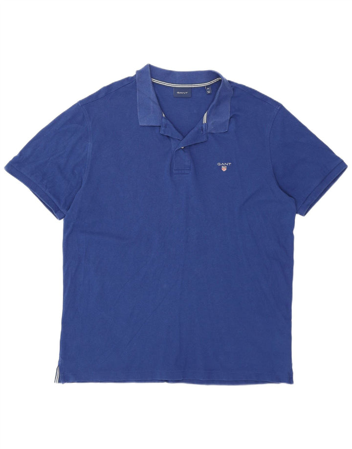 Gant Polo Homme XL Bleu Coton