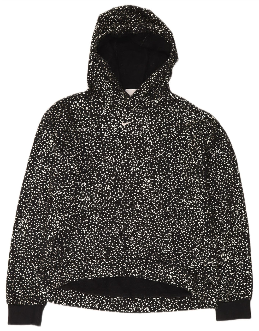 NIKE Pull à capuche fille 13-14 ans XL Coton à pois noir