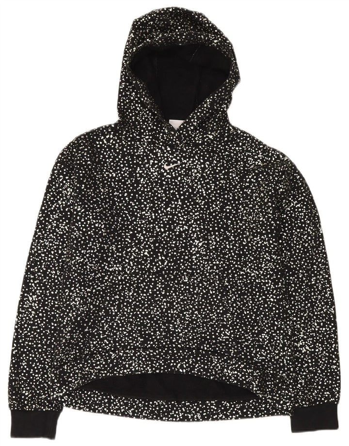 NIKE Pull à capuche fille 13-14 ans XL Coton à pois noir
