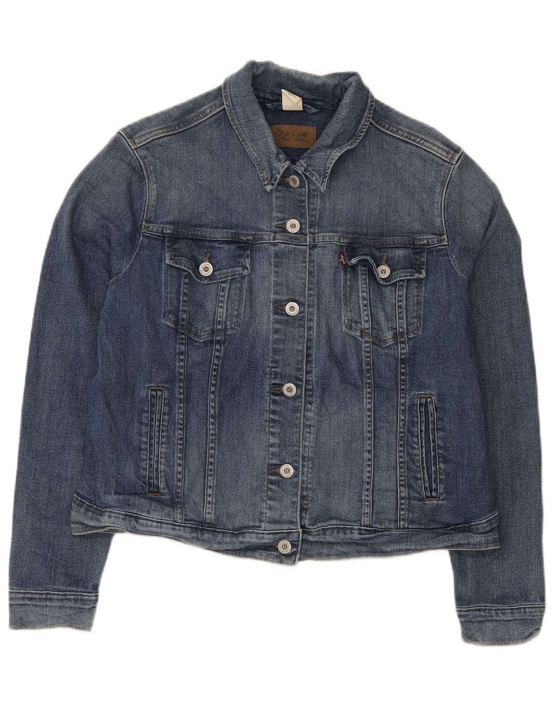 LEVI'S Veste en jean courte pour femme UK 18 XL Bleu Coton