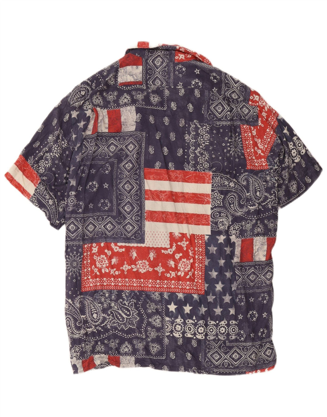 Polo Ralph Lauren Chemise à manches courtes pour hommes grand patchwork bleu marine