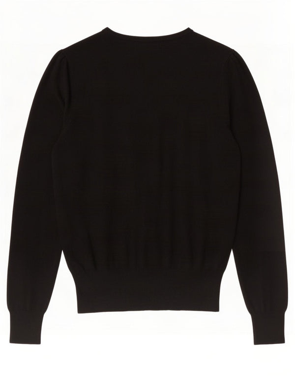 Marks & Spencer Pull Cardigan Femme UK 14 Large Viscose Noir