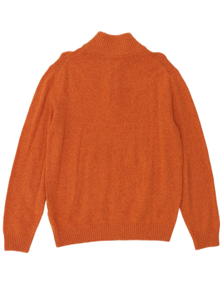 Marlboro Classics Pull à col zippé pour homme Grande laine orange
