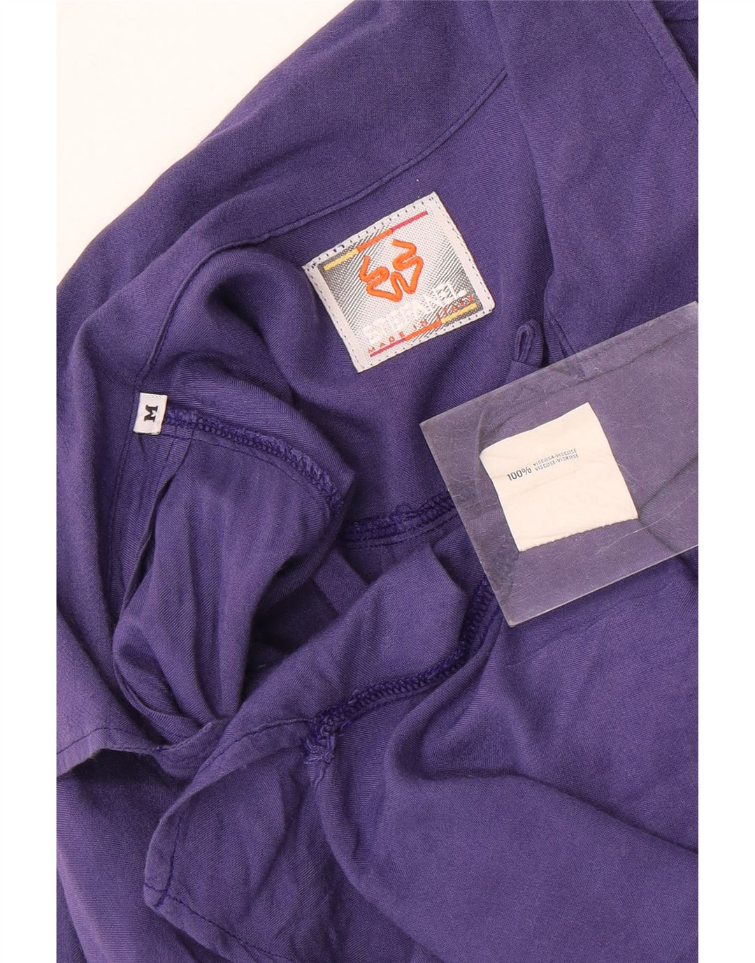 Stefanel Chemise à Manches Courtes Homme Violet Moyen Viscose