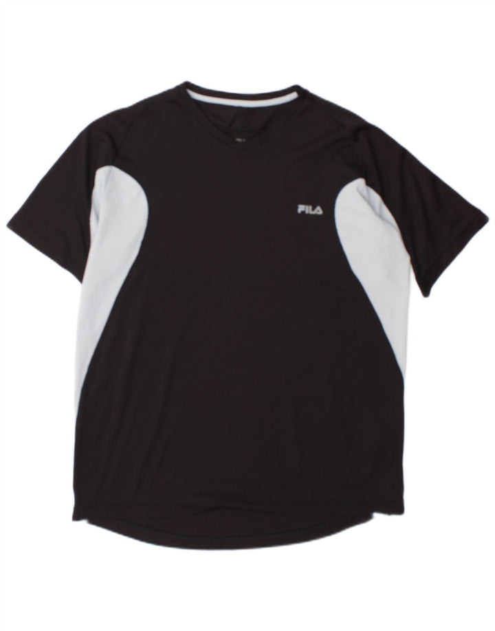 Fila T-Shirt Homme Haut Large Noir Colourblock