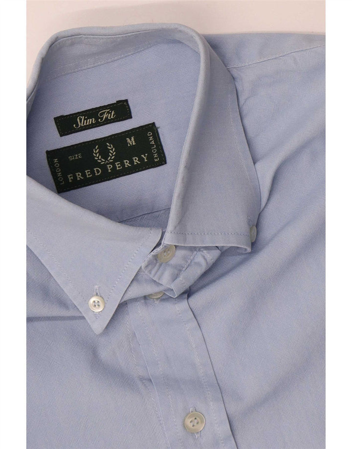 FRED PERRY Chemise Slim Fit Homme Bleu Moyen Coton