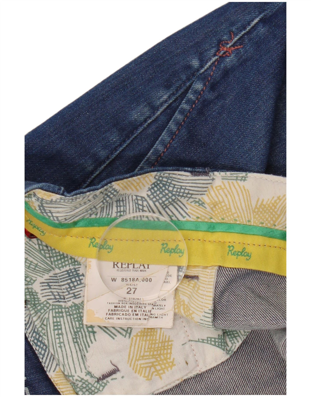 REPLAY Short en Jean Femme W27 Petit Bleu Coton