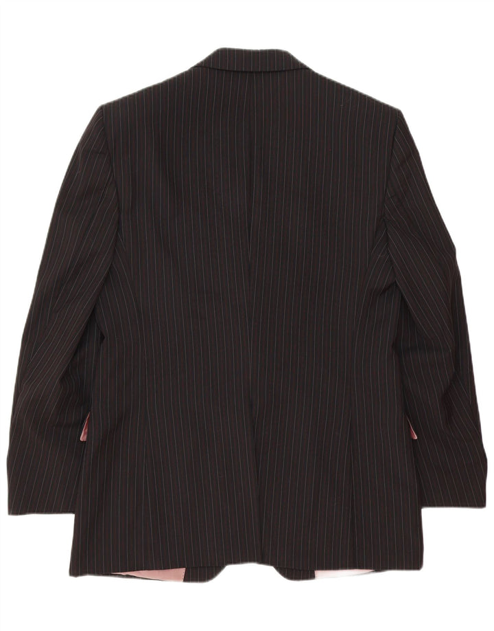 Hugo Boss Veste blazer à 3 boutons pour homme IT 52 XL en laine à fines rayures noires classique