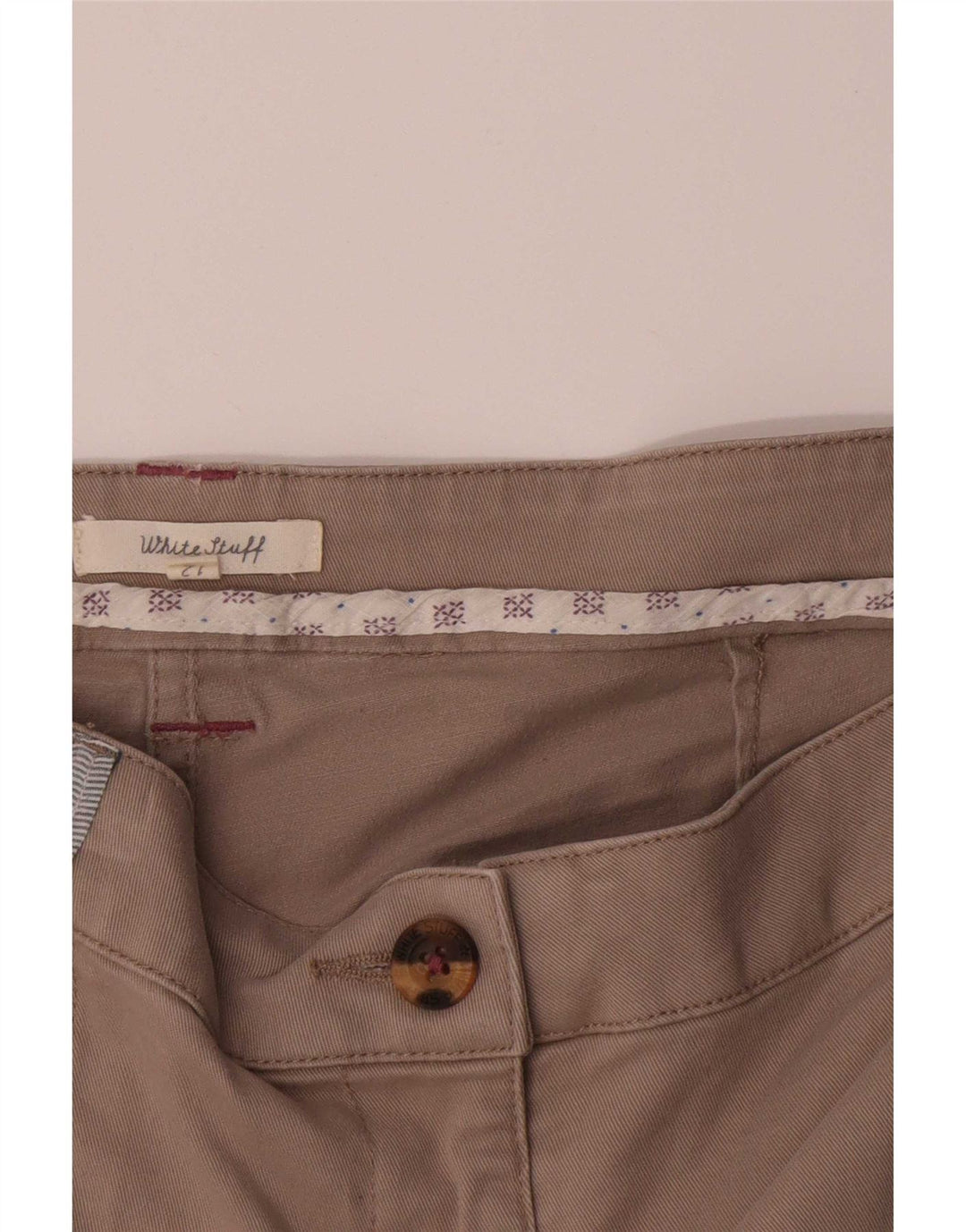Short White Stuff pour femme UK 12 Medium W34 Coton beige