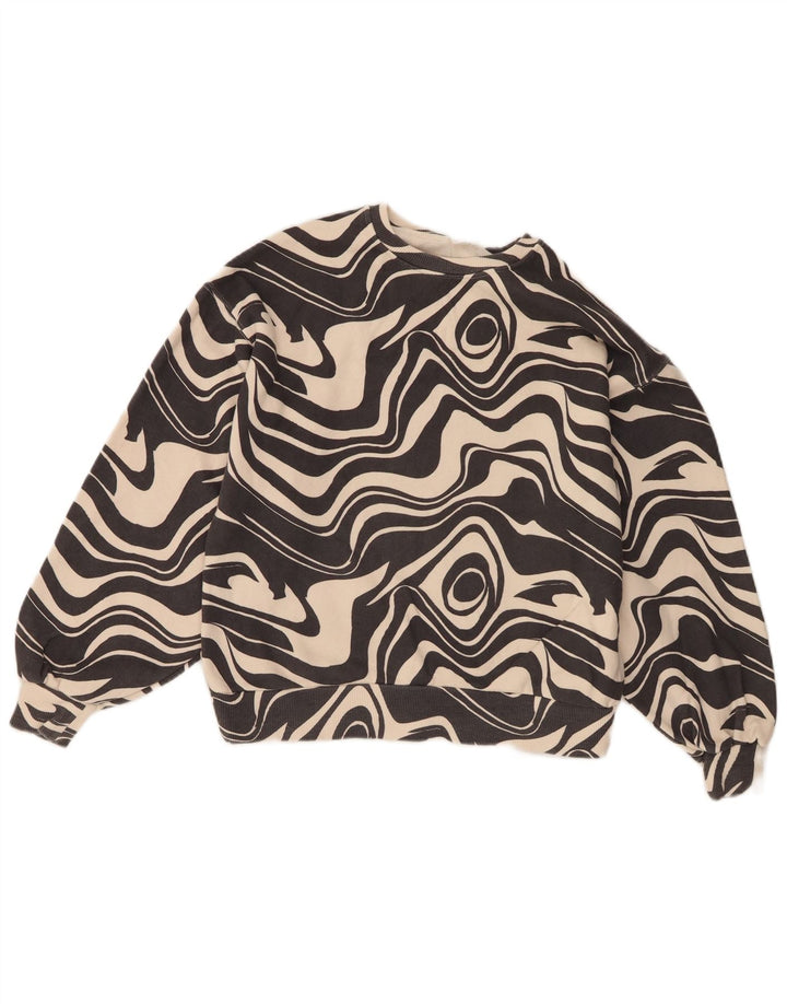 Zara Sweat-shirt à motif abstrait pour fille 13-14 ans Noir Coton