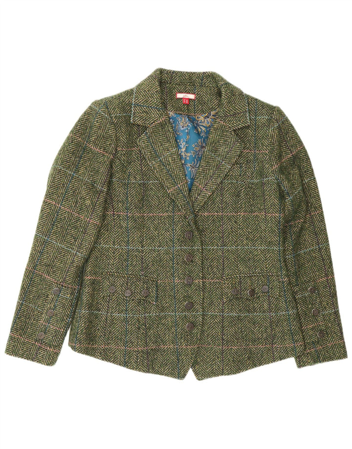 Joe Browns Veste blazer à 5 boutons pour femme UK 14 Grand pied-de-poule vert