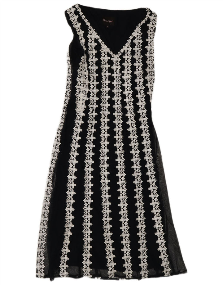 PHASE EIGHT Robe longue sans manches pour femme UK 10 Petit Bleu Marine Floral