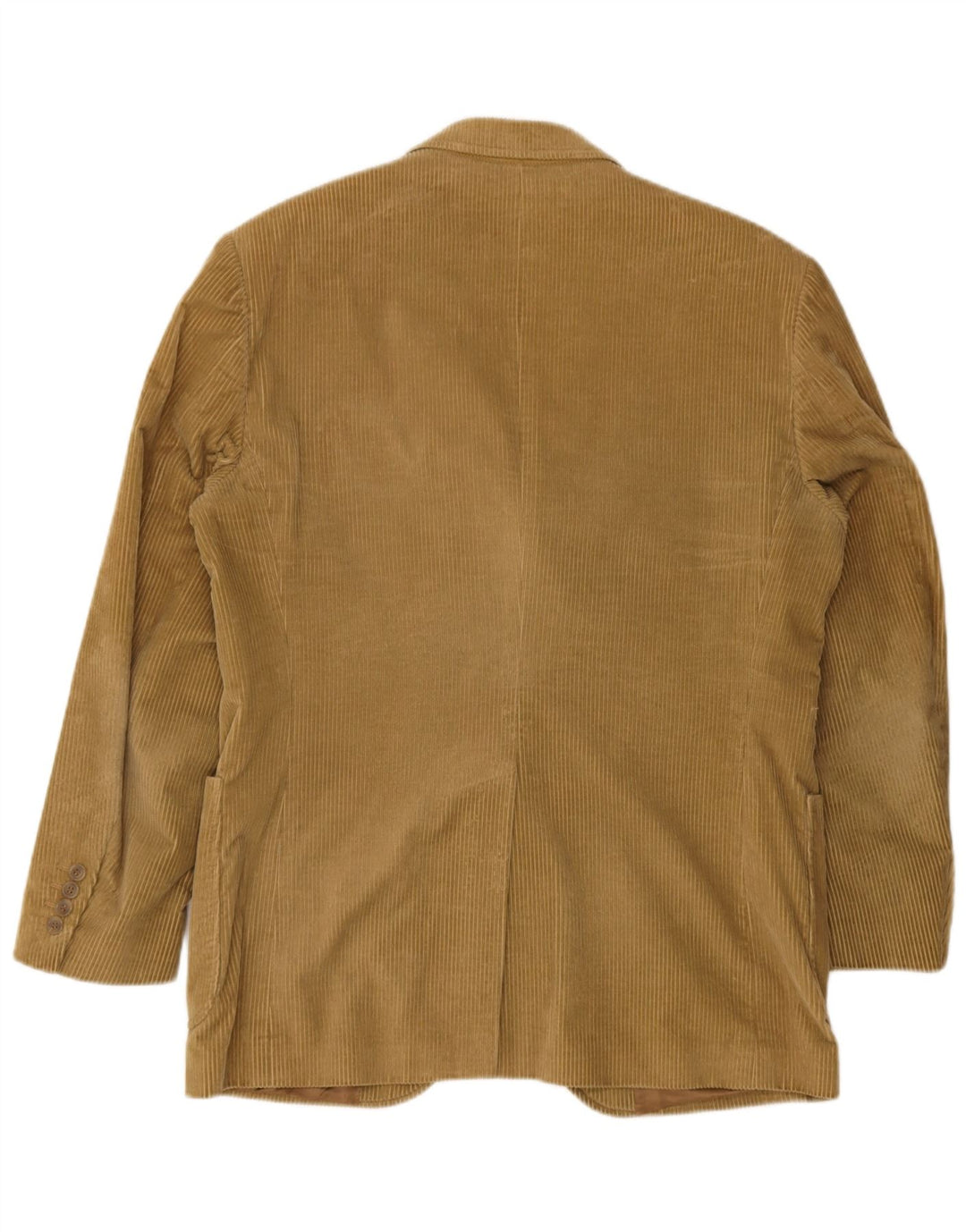 Paoloni Veste blazer en velours côtelé à 3 boutons pour homme IT 50 Grand coton beige