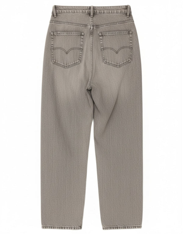 Zara Jean ample taille haute pour femme EU 34 2XS W24 L30 Gris Coton