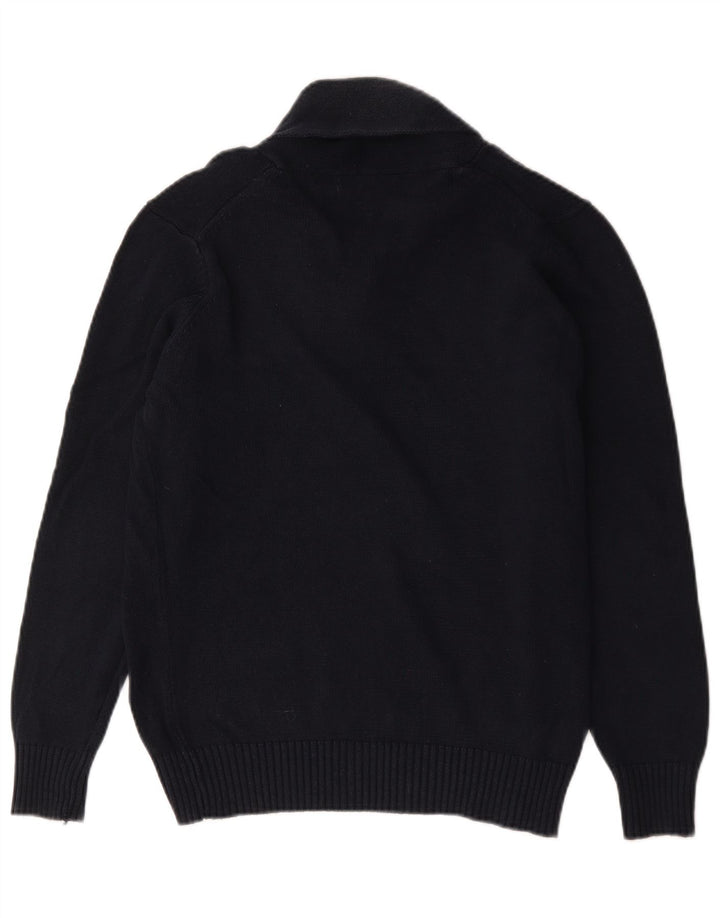 Zara Pull à col châle pour homme Bleu marine Taille L