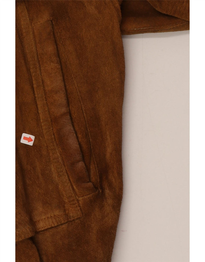 Les Boulevards Blouson Bomber En Daim Homme IT 54 2XL Cuir Marron